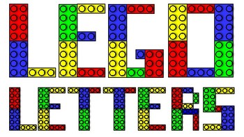 Preview of LEGO Letters- Multi (Red, Yellow, Green, Blue) #BTS