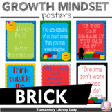 Growth Mindset Posters BRICK Decor in LEGO Style - 8.5"x11