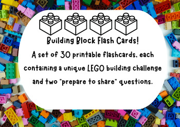 Preview of LEGO Makerspace Challenge Flashcards! 30 thought-provoking activities!