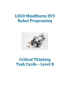 Preview of LEGO MindStorm critical thinking EV3 Robot Challenge Task Cards Set B