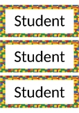 LEGO Name Labels/ Tote Tray Labels