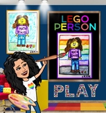 LEGO PEOPLE art lesson, VIDEO demo and editable slideshow