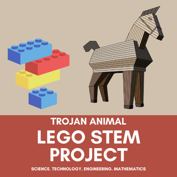 Preview of LEGO STEM and World History Trojan War Animal Challenge
