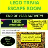 LEGO THEMED TRIVIA DIGITAL ESCAPE ROOM END OF YEAR ACTIVIT