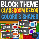 Block Style Theme - Colors & Shapes Classroom Signs
