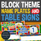 Block Style Name Plate Labels and Table Labels in Numbers 