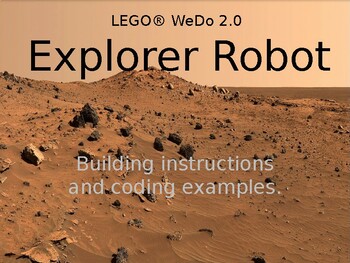 Preview of LEGO® WeDo 2.0 Lunar Explorer Rover Robot with sensor - Instructions & Coding