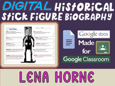 LENA HORNE Digital Stick Figure Biography for Black History Month