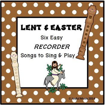 Preview of LENT & EASTER  Six 2-Part Songs for RECORDER