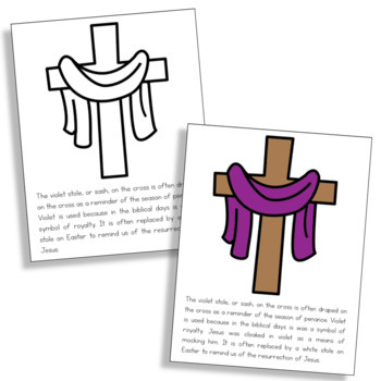 Download Lent Symbols Posters Coloring Pages And Mini Book Easter Holy Week