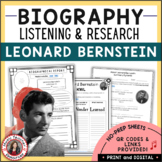 LEONARD BERNSTEIN Music Listening Activities and Biography
