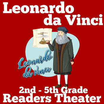 Preview of LEONARDO DA VINCI Readers Theater Activity INVENTION INVENTOR 2nd 3rd 4th Grade