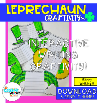 Preview of LEPRECHAUN CRAFTIVITY - Fun Interactive Writing