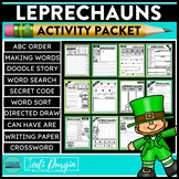 LEPRECHAUNS ACTIVITY PACKET word search early finisher activities