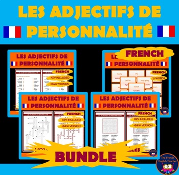 Preview of LES ADJECTIFS DE PERSONNALITE - bundle on personality adjectives in French