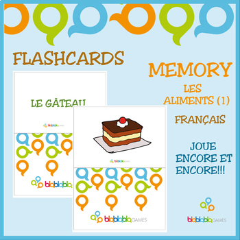 Preview of LES ALIMENTS (1) / FOOD (1)  FLASHCARDS -  FRENCH