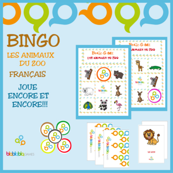 Preview of LES ANIMAUX DU ZOO / ZOO ANIMALS BINGO – FRENCH