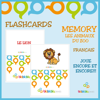 Preview of LES ANIMAUX DU ZOO / ZOO ANIMALS  FLASHCARDS - FRENCH