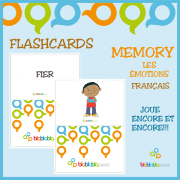 Preview of LES ÉMOTIONS / EMOTIONS FLASHCARDS - FRENCH