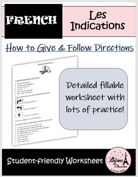 Preview of LES INDICATIONS: How to Give & Follow Directions in French