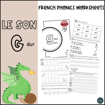 Preview of LES SONS FRANÇAIS- French Phonics | Cahier de sons (SOR) | Le son g dur