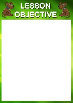 Preview of LESSON OBJECTIVE BOARD