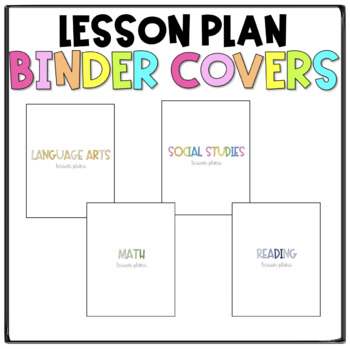 Lesson Plan Binder Cover Printable