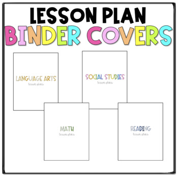 Preview of *FREE* LESSON PLAN BINDER COVERS