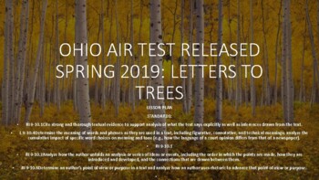 Preview of LESSON PLAN FOR RELEASED SPRING 2019 ELA I OHIO AIR TEST: reading/writing