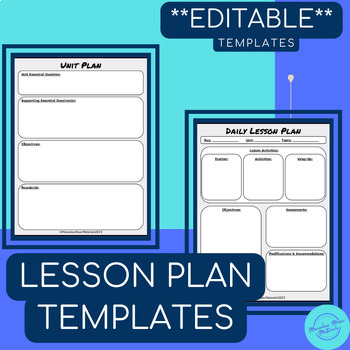 Preview of LESSON PLAN TEMPLATE **EDITABLE** | Middle School General Music