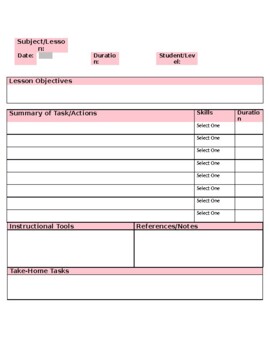 Lesson Plan Template and Sample, EFL Resources