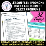 LESSON PLAN italian pronouns: editable slides worksheets a
