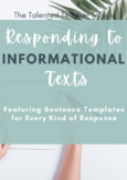 LESSON: Responding to Informational Texts (WITH SENTENCE T
