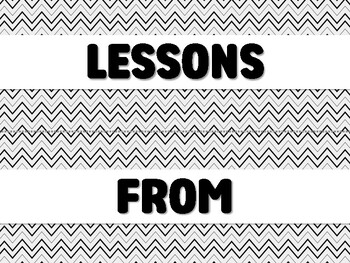 Preview of LESSONS FROM BLACK HISTORY! Black History Month Bulletin Board Decor Kit