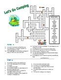 LET'S GO CAMPING PUZZLE - CROSSWORD QUIZ with Clues/Defini