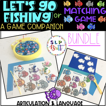 Preview of LET'S GO FISHING, GAME COMPANION, BUNDLE. FISH MATCHING GAME (ARTIC & LANGUAGE)