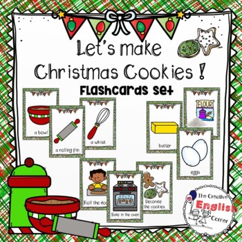 LET'S MAKE CHRISTMAS COOKIES - FLASHCARD SET by The Creative English Corner