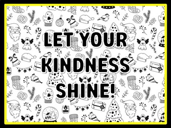 Preview of LET YOUR KINDNESS SHINE! Christmas Bulletin Board Decor and Craft