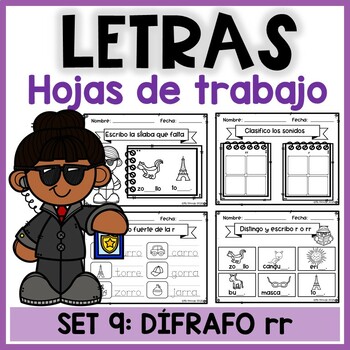 Preview of LETRA y dígrafo rr | Hojas de trabajo abecedario | Spanish Alphabet Activities