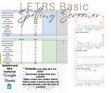 LETRS Basic Spelling Screener