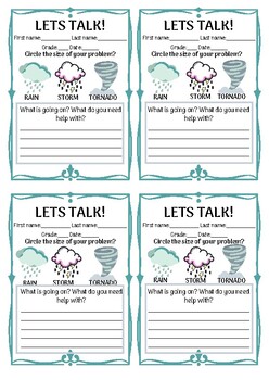 Preview of LETS TALK sheets for students