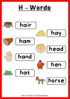 letter h activity pack reader flashcards worksheets by treehouserundu