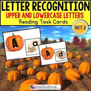 LETTER RECOGNITION - Matching Uppercase and Lowercase Pumpkin “Task Box ...