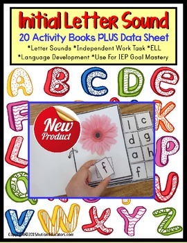 Preview of LETTER SOUNDS Interactive Work Task BUNDLE for Autism/Special Education/ELL