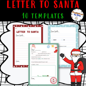 LETTER TO SANTA - CHRISTMAS TEMPLATES by EnglishLab by Des | TPT