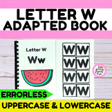 LETTER W, ALPHABET ADAPTED BOOK, SPECIAL EDUCATION, INTERA