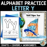 LETTER Y Activities | Alphabet Practice Worksheets & Crafts