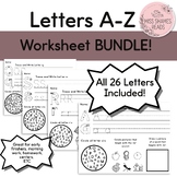 LETTERS A-Z WORKSHEETS! ALL 26 LETTERS! Great for Centers,