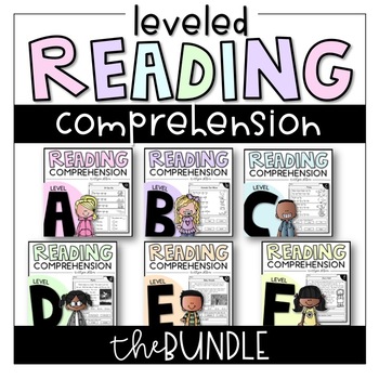 Preview of LEVEL A-F Reading Comprehension Passages - BUNDLE