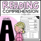 LEVEL A Reading Comprehension Passages - Kindergarten